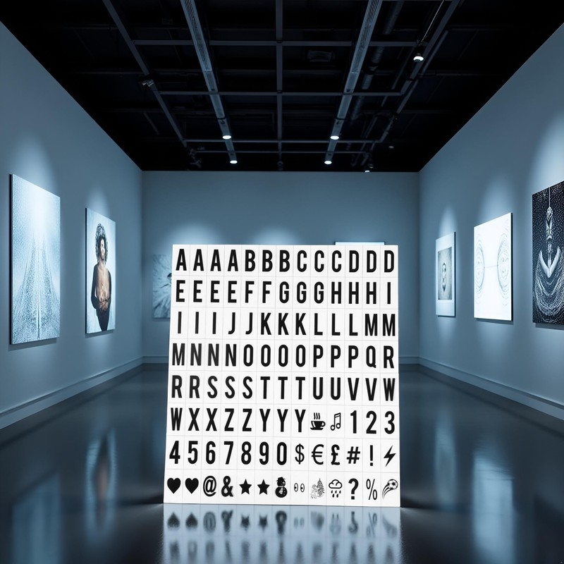 A Set 104Pcs Black Cinematic Lightbox Replacement Letters & Numbers