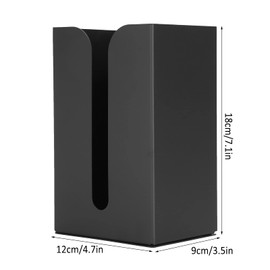 HAOHIZE Tissue Box Holder, Black Aluminum Tissue Dispenser Wall Mounted Tissue Box Cover, Rectangle Kitchen Towels Storage Box