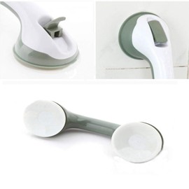 2 PCS Shower Handle Suction Cup, Plastic Bathtub Suction Handle (No Drilling), For Bathroom, Children and Disability Aids (Light Grey)