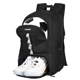 Goloni Youth Soccer Bag,Basketball Bag with Ball Compartment & Shoe Compartment,Backpack for Football Volleyball Basketball