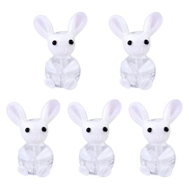 5Pcs Bunny Beads Handmade Lampwork Beads Glass Rabbit Beads