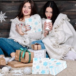 40pcs Snowflake Winter Napkin Party Decoration Winter Snowflake Blue White Wonderland Theme Paper Table Napkin Disposable for Christmas Holiday Birthday Party Supplies