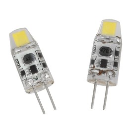 BLLNDX No Flicker LED G4 Bulb 2PCS AC/DC 12V 1.2W 2700K G4 Warm White Bi-Pin Base Dustproof Capsule Light Bulbs Replace 12V 10W Halogen Bulb
