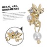 Gatuida 12Pcs Pearl Nail Charms Unique DIY Nail Art Pendants