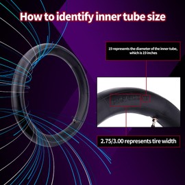 2.75/3.00-19 Motorcycle Inner Tube Fit for 70/100-19 80/100-19 TR4 Valve Heavy Duty Electric Dirt Bike Inner Tire for Most 3.0-19 Motocross Tires, Surron Light Bee X, Talaria and Segway X160/X260 1pc
