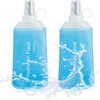 2 Pack 250ML Soft Flask Running Water Bottles,foldable water bottle,TPU
