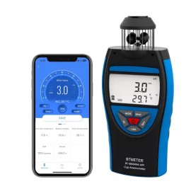BTMETER 컵 풍속계 휴대용 공기 유량계 풍속 데이터 로거 HVAC 환기를 위한 풍속/온도/고도/습도 측정 드론 BTMETER Cup Anemometer Portable Air Flow Meter Wind Speed Data Logger for HVAC Ventilation with Wind Speed/Temperature/Altitude/Humidity Measurement for Drone