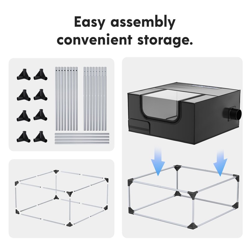 LONGER Laser Engraver Enclosure with Vent, 27.5x27.5x11.8 inches Laser Cutter