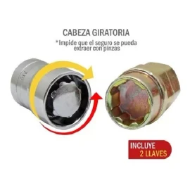 Mikel's Tuercas Birlos De Seguridad 2 Llaves Mikels Para Mazda 6