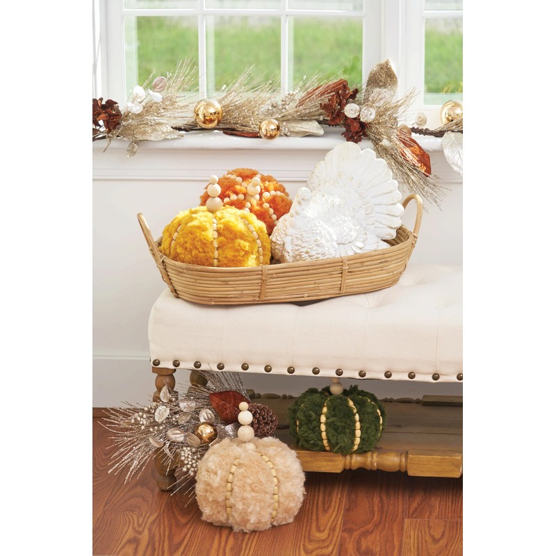 GALLERIE II Large Champagne White Turkey Figurine Fall Harvest Autumn