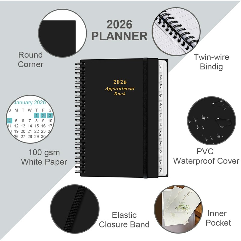 2026 Appointment Book & Planner - 2026 Daily Hourly Planner