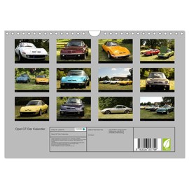 CALVENDO GT The Calendar (Wall Calendar 2026 DIN A4 Landscape), CALVENDO Monthly Calendar: The Calendar Shows Great Shots of the Oltimer Opel GT (CALVENDO Mobility)