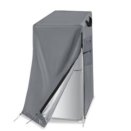 Safipotts Refrigerator Cover, Waterproof & Dustproof Cover for Protecting Upright Freezers - Suitable for Cold Rooms Grey 23"W x 23"D x 34"H