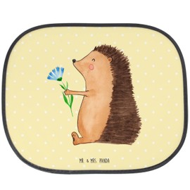 Mr. & Mrs. Panda Car Sun Shade Hedgehog Flowers - Gift, Funny Sayings, Sun Protection for Car, Animals, Sun Car, Visit, Sun Visor Car, Good
