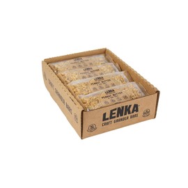 LENKA Handmade Craft Granola Bars - Peanut Butter with Sea Salt Gluten Free High Fiber - Sweet & Salty Chewy Granola Bar - 12 Pack
