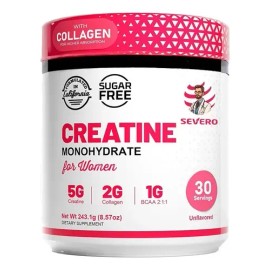 Creatina Mujer 5000mg Colágeno Bovino Bcaa Recuperación Sin Sabor                                                                                     