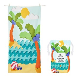 Dock & Bay Beach Towel - Quick Dry, Sand Free - Compact, Lightweight - 100% Recycled - Includes Bag - Build-A-Beach, Medium (130x70cm, 51x27)