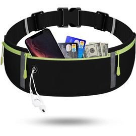 Cangurera Deportiva 2X Cangureras para Correr Ciclismo y Gimnasio, Impermeable Riñonera Deportiva para Celular,Bolsa de Cintura con Cinturón Ajustable