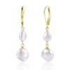 TTPSRY Ohrringe für Frauen Mode 14k Perlen Ohrringe 925 Sterling
