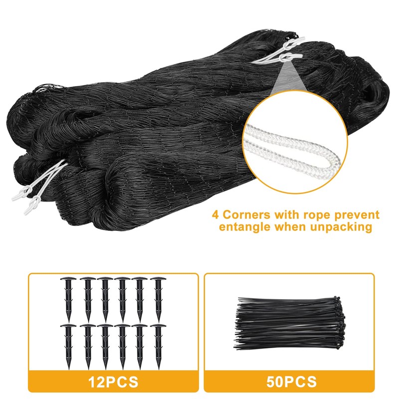BSTPCOO Bird Nets 25'x100' with 1" Mesh Nylon Poultry Netting