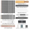 GETHPEN Sketch Pencils for Drawing,34 Pcs,Graphite Pencil (14B-4H), Charcoal Pencil,With