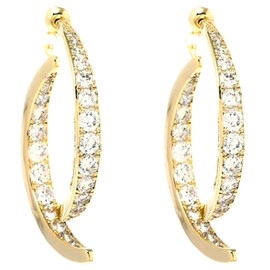 Cross Curved Earrings Zircon Curved Stick Front Back Linear Drop Earrings Piercing Hypoallergenic Ear Cuff (gold new)
