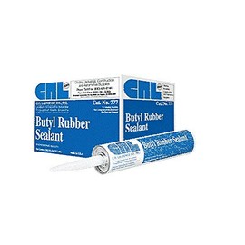 CRL Black 777 Butyl Rubber Sealant, 6 - 11 Fluid Ounce Cartridges