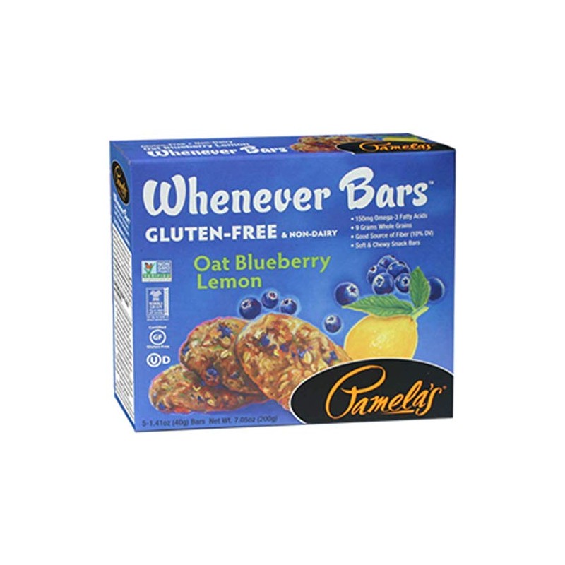 Pamela's Oat Blueberry Lemon Whenever Bars, 5 ct