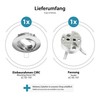 ledscom.de Circ Ceiling Mounting Frame Aluminium Mounting Frame Matt Chrome