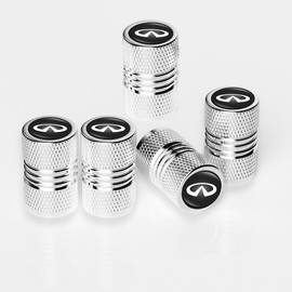 Car Tire Valve Caps for Infiniti, Metal Car Wheel Tire Valve Stem Caps for Infiniti QX50 Q50 Q70 Q70L Q60 QX30 QX60 QX80 Anti-Rust Anti Dust Valve Stem Cover Accessories 5pcs (J-INF-W)