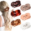 Flat Hair Clips for Women, 6pcs Ergonomic Curved Design Side