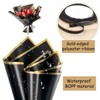 20 Bouquet Wrapping Paper and 1 Roll Ribbon, Waterproof Packaging