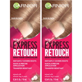 Garnier Hair Color Express retouch gray hair concealer, instant gray coverage, Dark Blonde, 0.68 Fluid Ounce