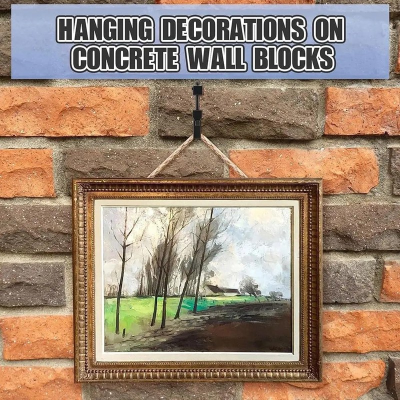QISANKEE 6 Pack Brick Clips Hanger Hooks, Mount on Without