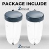 2 Pack Blender 32OZ Cup with Lid, Compatible with Nutribullet