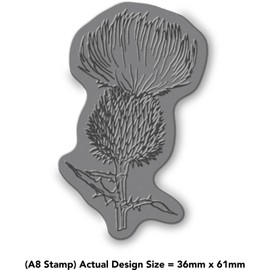 'Thistle' Rubber Stamp - Unmounted Design for Crafting & Scrapbooking, A8 (RS00038911)