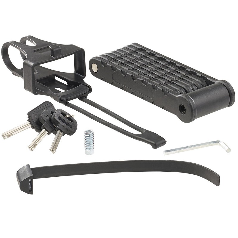 AGT Bicycle Accessories: Bicycle & Motorcycle Folding Lock, 3.5 mm