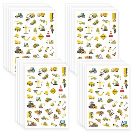 936PCS Construction Zone Party Stickers Party Favors Decorations Kids Construction Birthday Party Supplies Gifts Prize Goodie Bag Stuffers Tractor Truck Sticker(24 Sheets)