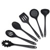 Culinary Couture Black Silicone Kitchen Utensils Set of 6, Non-Stick