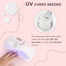 Aieenjor Milky White Gel Nail Polish, 0.5 Fl Oz UV LED Soak Off Gel Polish, Long Lasting Jelly Translucent Gel Polish for Nail Art DIY Manicure and Pedicure, 26