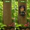 Tree Hugger Gnome Statue for Outdoor Decor – Funny Resin