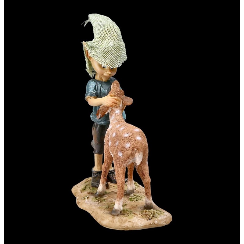 Pixie Goblin Figure with Fawn Bambi and Me Gnome Dwarf