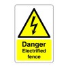 Safety First Display LTD Danger electrical fence sign - 1.2mm