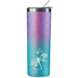 Onebttl Dragonfly Gifts for Women, Dragonfly Lover Gifts, 20oz Insulated Stainless Steel Tumbler