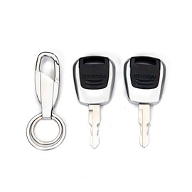Aree 2PCS 21Q4-00090 21Q400090 Key for Hyundai -9 Machine Excavator and Heavy Equipment Ignition Key with Keychain