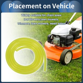 INFINAUTO Petrol Fuel Line 4ft 1/9" ID 1/5" OD Gas Line Pipe Hose for Chainsaw, String Trimmer and Blower Petrol PVC Yellow