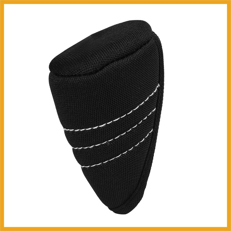 Partuto Black Zipper Closure Gear Shift Knob Cover for Auto