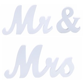 Mr & Mrs Decorative Wedding, Mr and Mrs Decorative Wedding Decoration, Table Decoration Wedding Vintage, Letter Decoration Wood for Home Decoration, for Bride and Groom Gifts, Engagement Garden Party