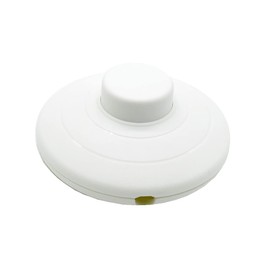 Foot Pedal Switch White + 6 Pieces Wire End Ferrules + 2 Pieces Connection Terminals for 2G/3G Cable 250V/2A Foot Switch Cord Switch Set