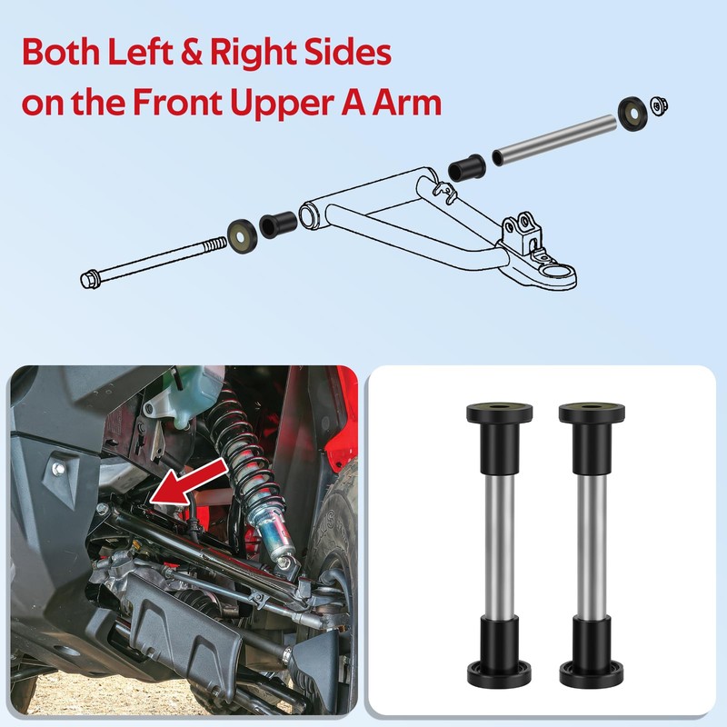 Front Left & Right Upper A Arm Bushing Kit Compatible